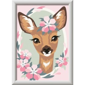 Creart Pictura caprioara cu flori